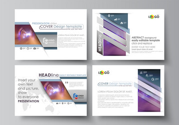 set of business templates for presentation slides vector