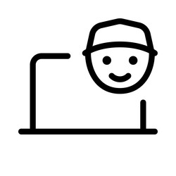 setting of user profile on laptop system vector image