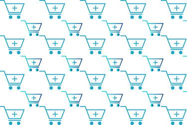 abstract add to cart pattern background vector image