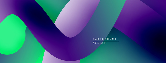 abstract fluid shapes overlap creating vibrant vector image