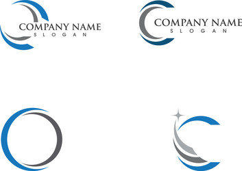 C letter logo template vector