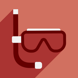 flat with shadow icon and mobile application vector image