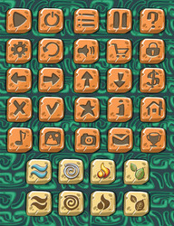 set of web square button vector image