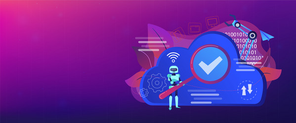 cloud robotics header banner vector image