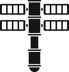 Rocket space station icon outline modern Vector Image