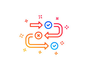 survey progress line icon algorithm sign vector image