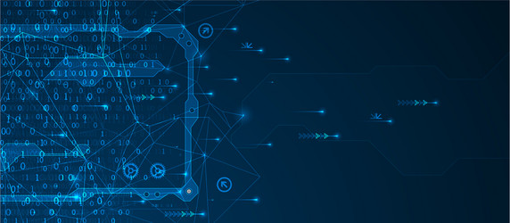 technology background big data concept binary vector image