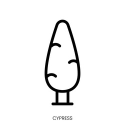 cypress icon line art style design isolated vector