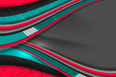 Dynamic Red and Green Wave Background vector image