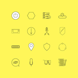 essential linear icon set simple outline icons vector image