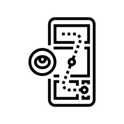 eye tracking ux ui design line icon vector image