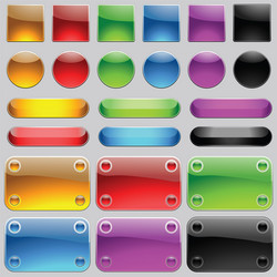 Glass buttons Royalty Free Vector Image - VectorStock