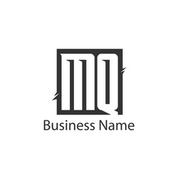 Initial letter mq logo template design Royalty Free Vector