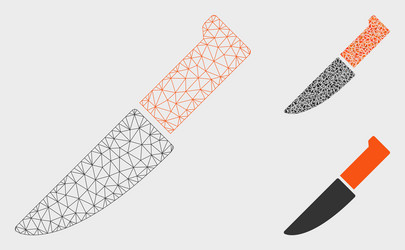 knife mesh network model and triangle vector image