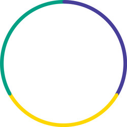 segmented circles from 2 to 20 parts circular vector image