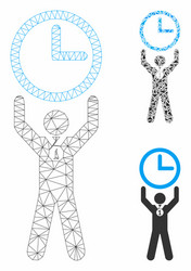 time champion mesh 2d model and triangle vector image