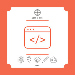code editor icon vector image
