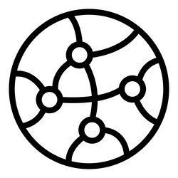 global network connecting points around the world vector image