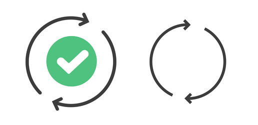 update rotating arrows icon line stroke sync vector image