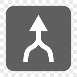 Combine arrow up rounded square button vector