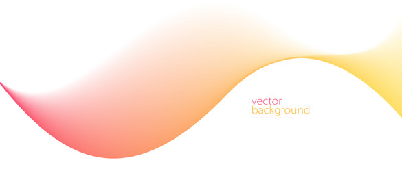 Flowing color curve shape with soft gradient vector