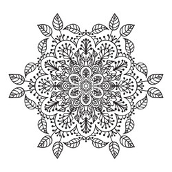 hand drawing entangle mandala element vector