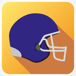 Sport icon with american football in flat style vector