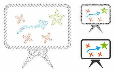 strategy mesh network model and triangle vector image