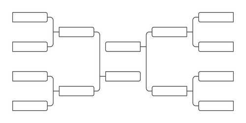 8 team tournament bracket championship template vector