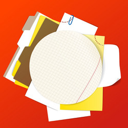 Circular background of an office stuff vector