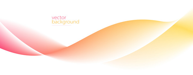 flowing color curve shape with soft gradient vector image