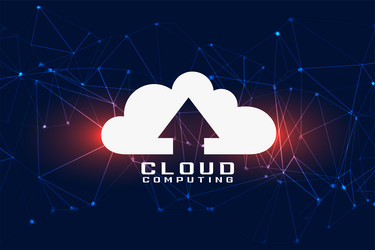 global cloud computing background for remote vector image