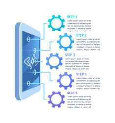 phone functions infographic chart design template vector image