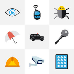set of 9 editable procuring icons includes vector image