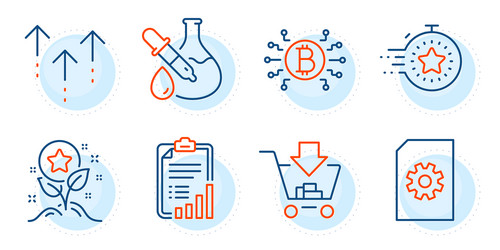 shopping file management and chemistry experiment vector