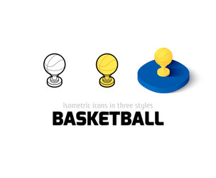 basketball icon in different style vector