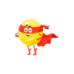 Lemon Superhero Fruit Vector Image