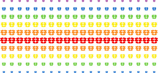 open box shape halftone spectrum pattern vector image