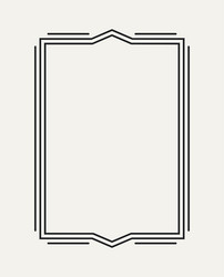 simple outline frame thin border with double vector image