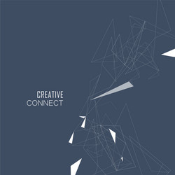 abstract color triangle shape on dark background vector image