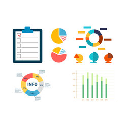 charts and diagrams design multicolor graphical vector image