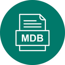 mdb file document icon vector image