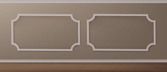 Blank frames on wall with barrier rope Royalty Free Vector