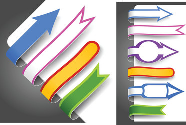 Colour bookmarks vector