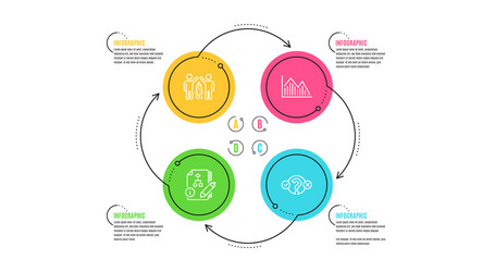 Investment graph partnership and algorithm icons vector