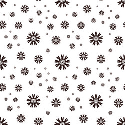 Seamless pattern with abstract flowers repeating vector