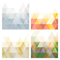 set of triangle modern geometric background vector