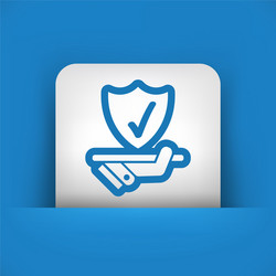 Best protection service icon Royalty Free Vector Image