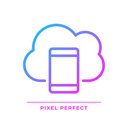 mobile cloud computing pixel perfect gradient vector image