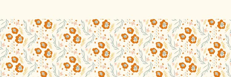 Pastel boho flowers seamless border pattern vector